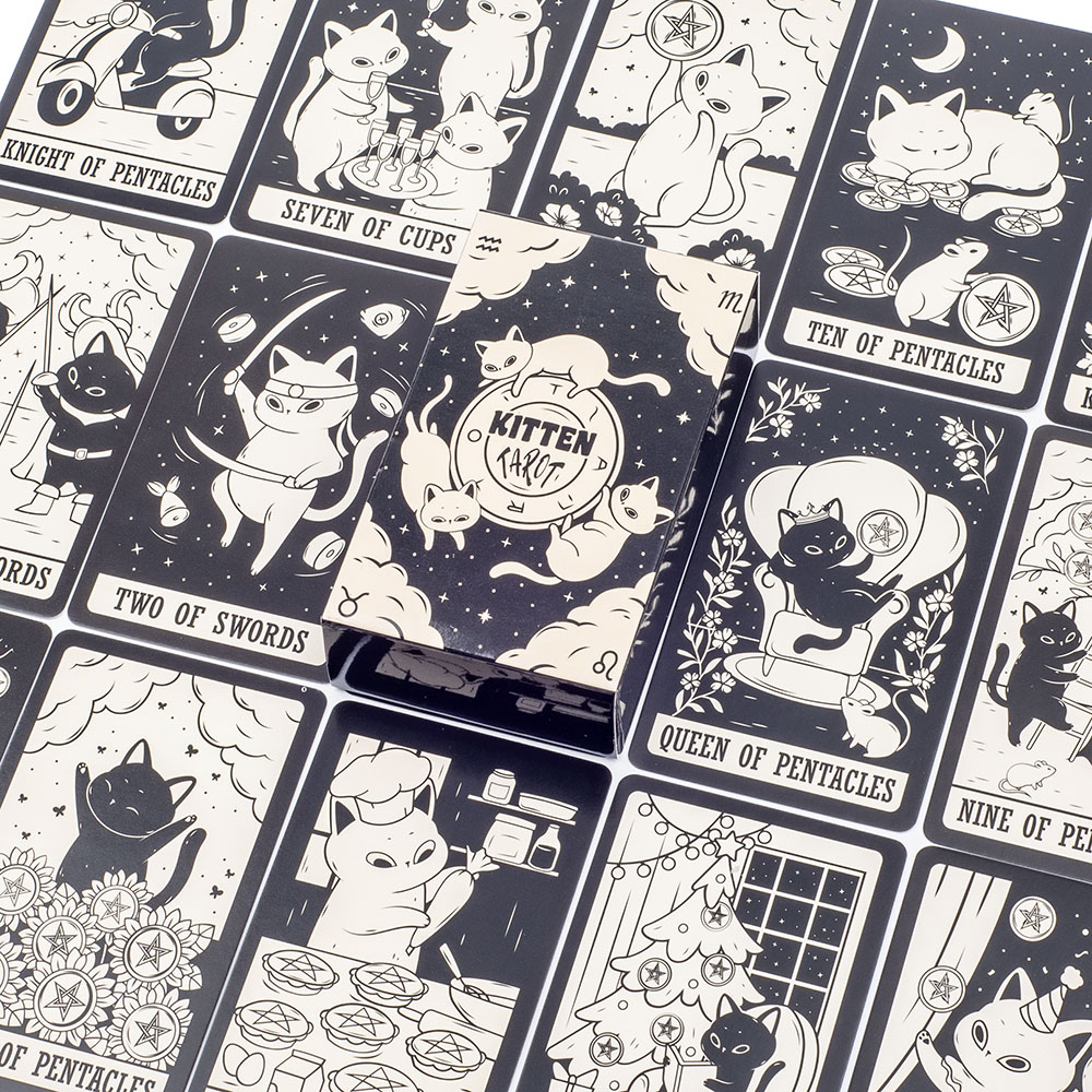Kitten Tarot Deck 78Pcs Cute B - đánh giá và giá Tarot Cards Deck With Guidebook
