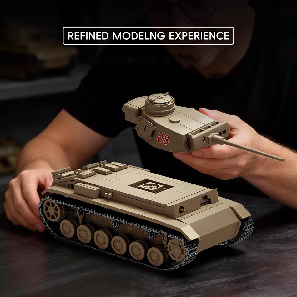 WW2 Afrika Korps Panzer III Sd - đánh giá và giá Lego Compatible Military Tank