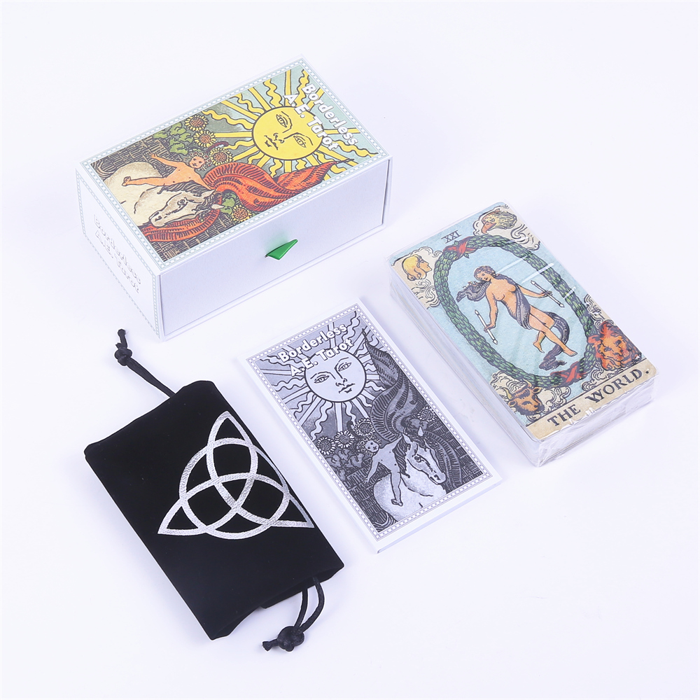12*7cm Borderless A.E. Tarot D - đánh giá và giá Tarot Cards Deck With Guidebook