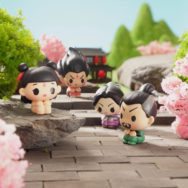Ne Zha 2 Sit In A Row Series B - đánh giá và giá Anime Action Figure Blind Box