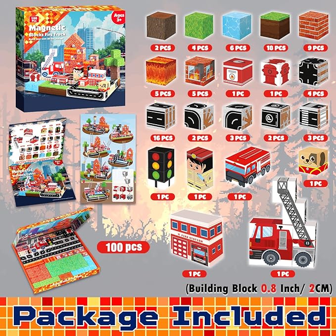 Magnetic Blocks 100 PCS Build  - đánh giá và giá Magnetic Building Tiles Set 100Pcs