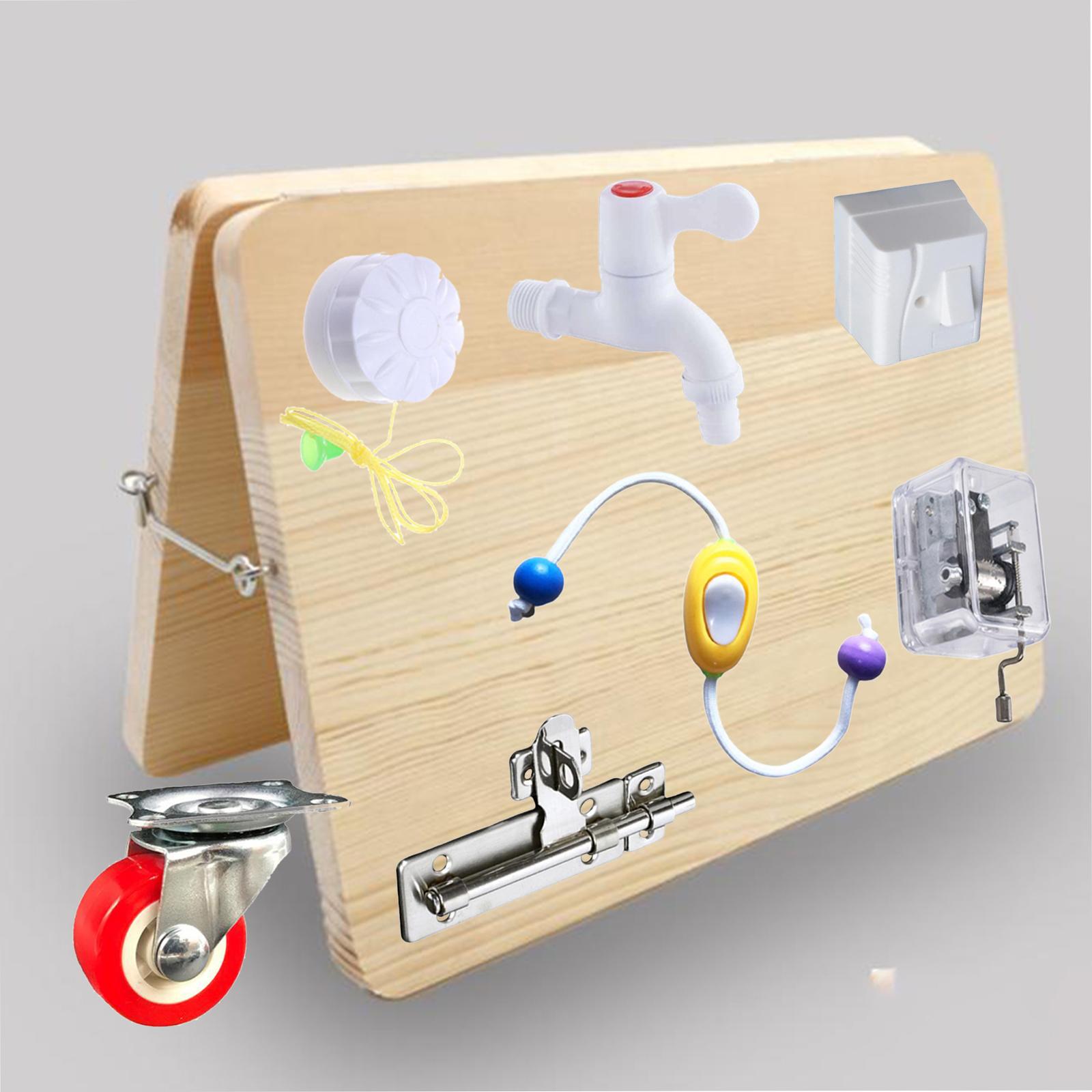 Montessori Sensory Busy Board  - đánh giá và giá Montessori Wooden Busy Board Toddler