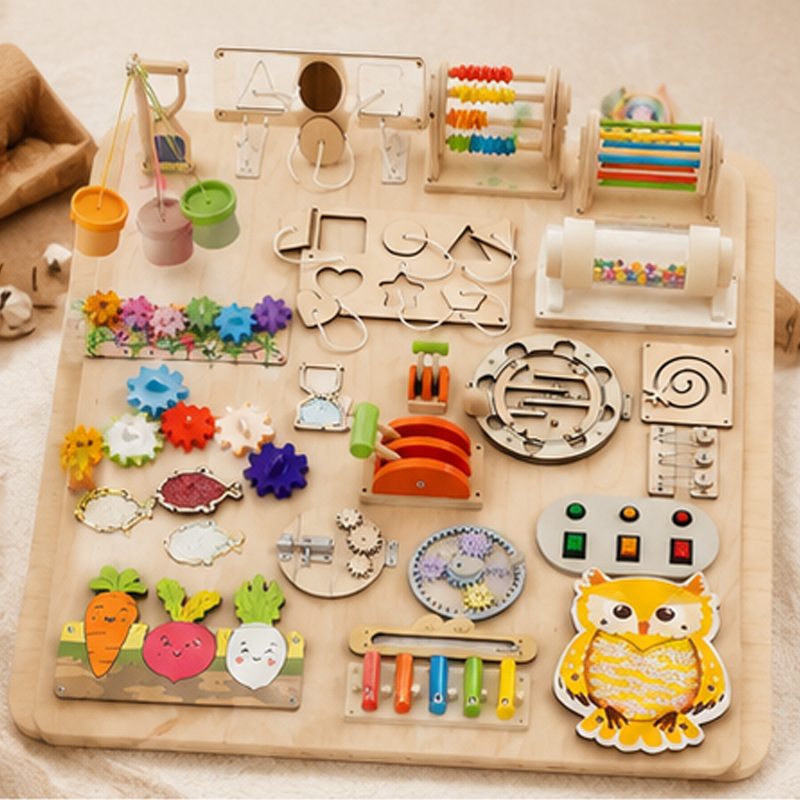Premium Montessori Busy Board  - đánh giá và giá Montessori Wooden Busy Board Toddler