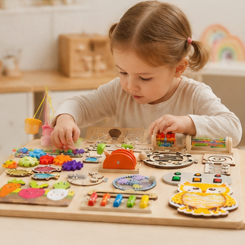 Premium Montessori Busy Board  - đánh giá và giá Montessori Wooden Busy Board Toddler